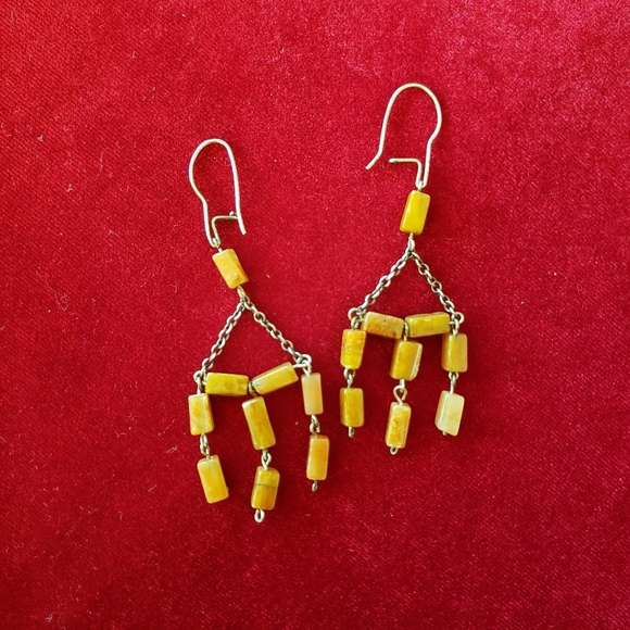 Sterling silver and Natural stone Earrings - Picture 1 of 8